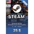 Steam Wallet $25 USD [US]